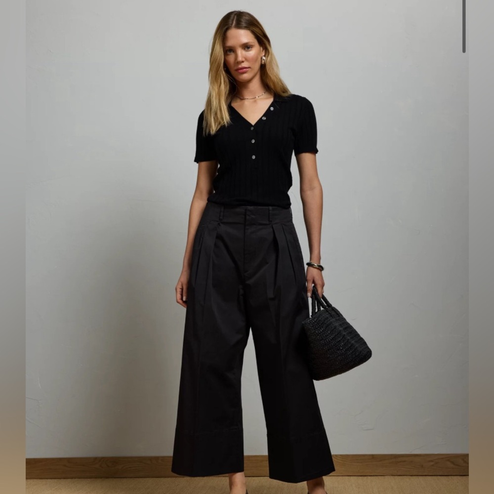 American Eagle Outfitters Black Wide Leg Pants
